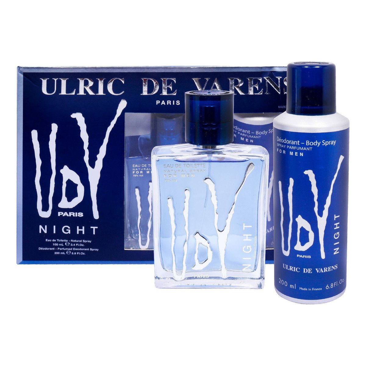 Ulric De Varens Night Eau De Toilette for Men 100 ml + Deo 200 ml