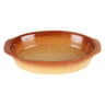 Home Ceramic Oval Plate Brown 18.5cm