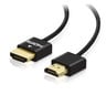 Trands HDMI 2.0 Male To Male Slim Cable 1 Meter Black CA3149