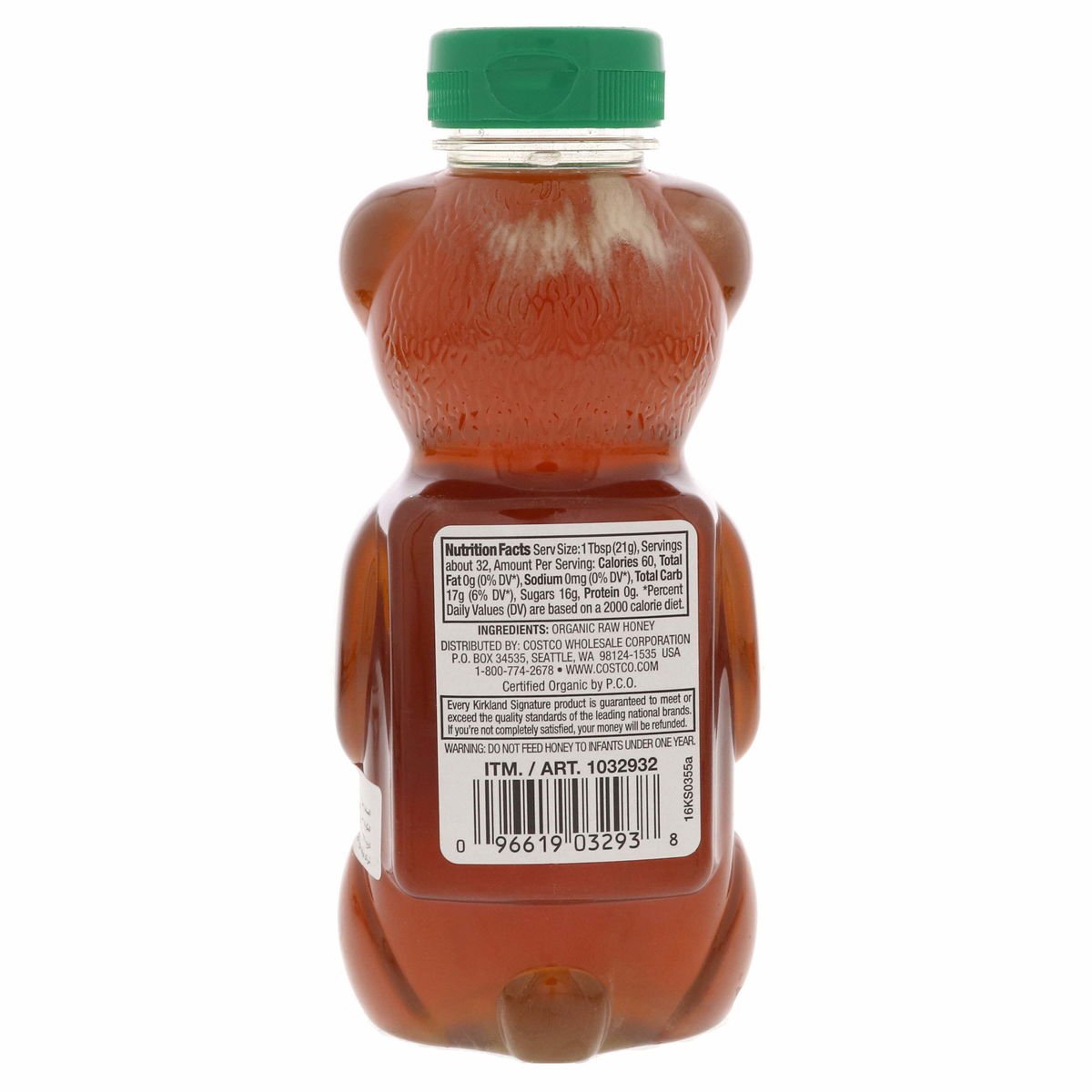 Kirkland Organic Raw Honey 680g