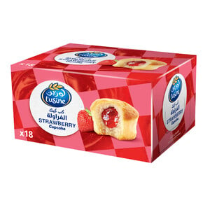 Buy Lusine Strawberry Cup Cake 18 x 30 g Online at Best Price | Brought In Cakes | Lulu UAE in Kuwait