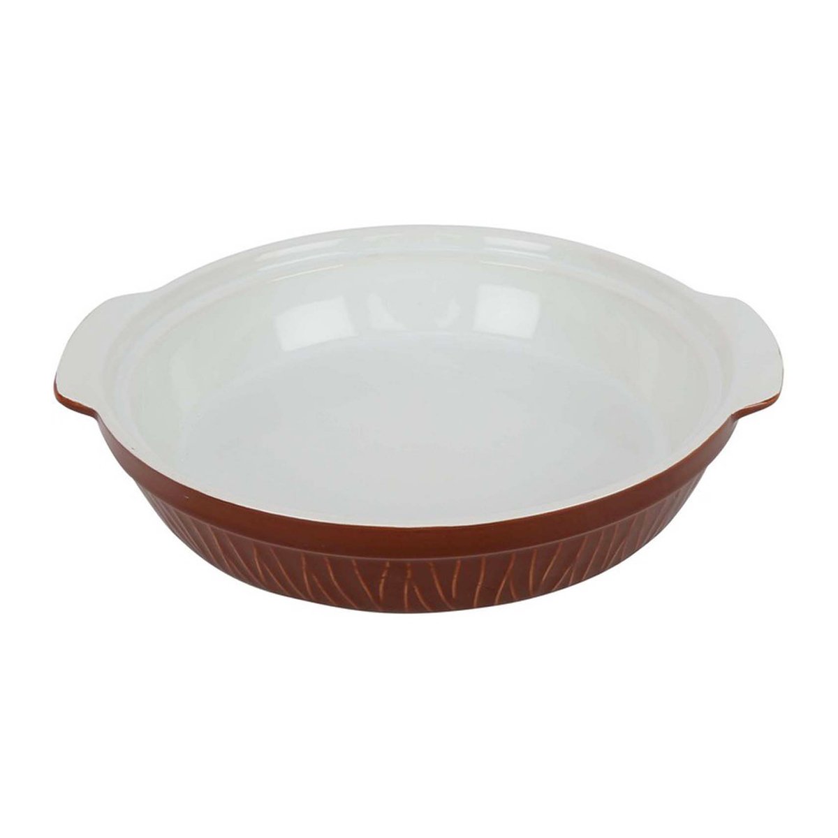 Pearl Noire Stoneware Flat Bake Bowl 10inch