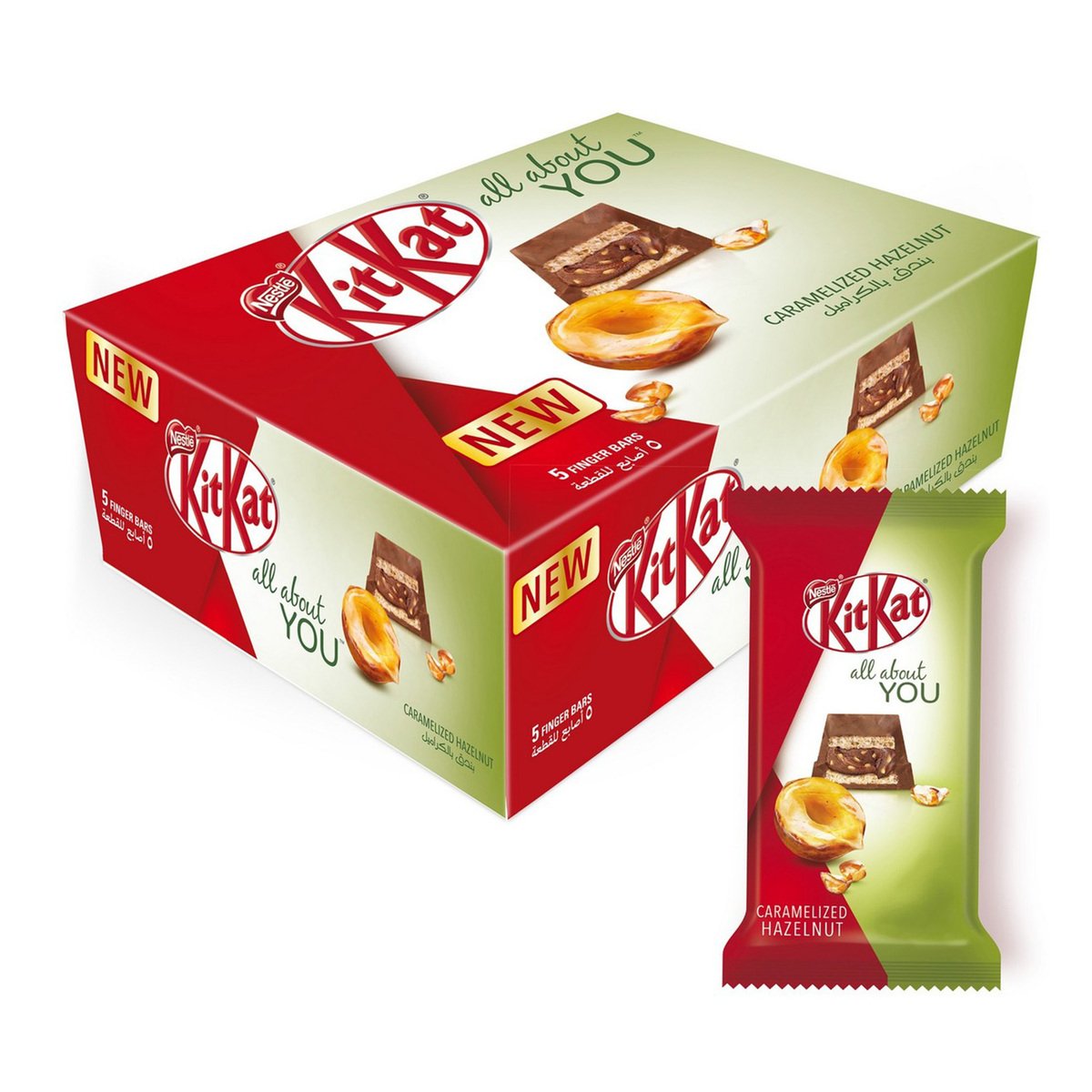Nestle KitKat 5 Finger Caramelized Hazelnut Chocolate Wafer 40 g