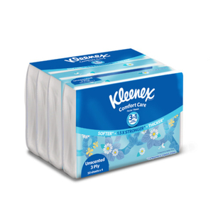 Kleenex Facial Tissue Comfort Care 3in1 3Ply 4x50s