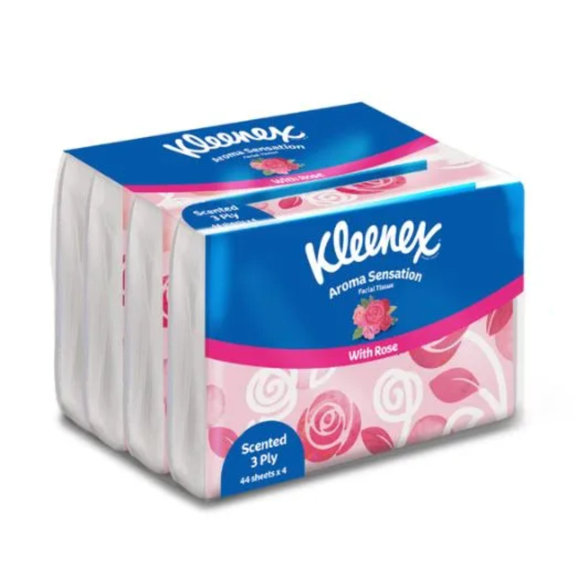 Kleenex Facial Tissue Aroma Sens Rose 3Ply 4x44s