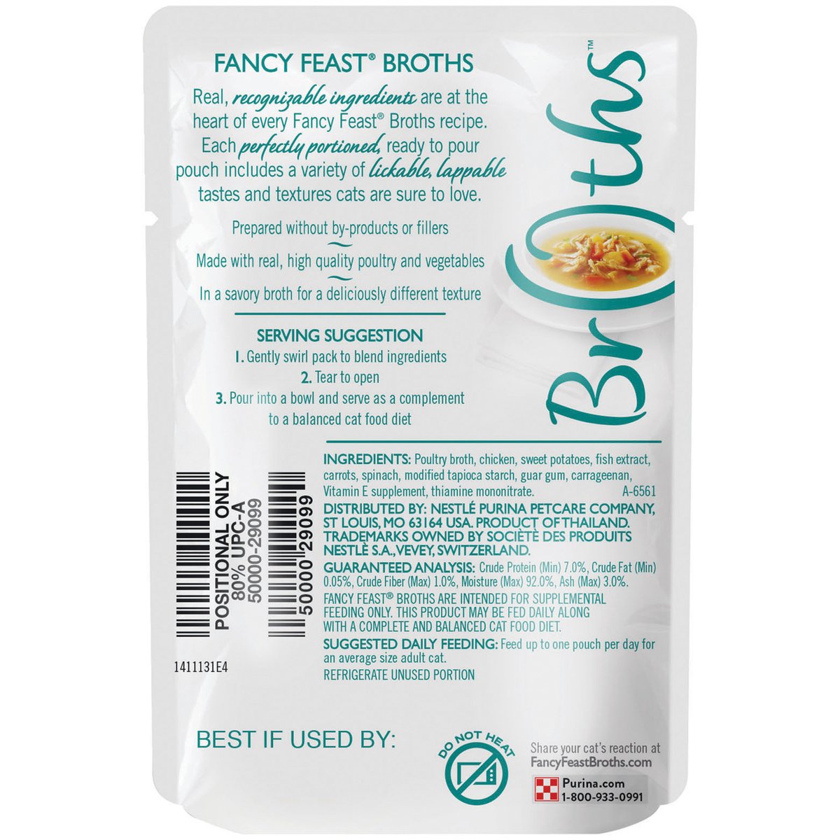 Purina Fancy Feast Cat Food Broths Chicken & Vegetable Classic 40g