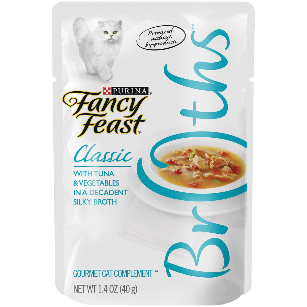 Purina Fancy Feast Wet Cat Food Broths Tuna & Vegetable Classic 40 g