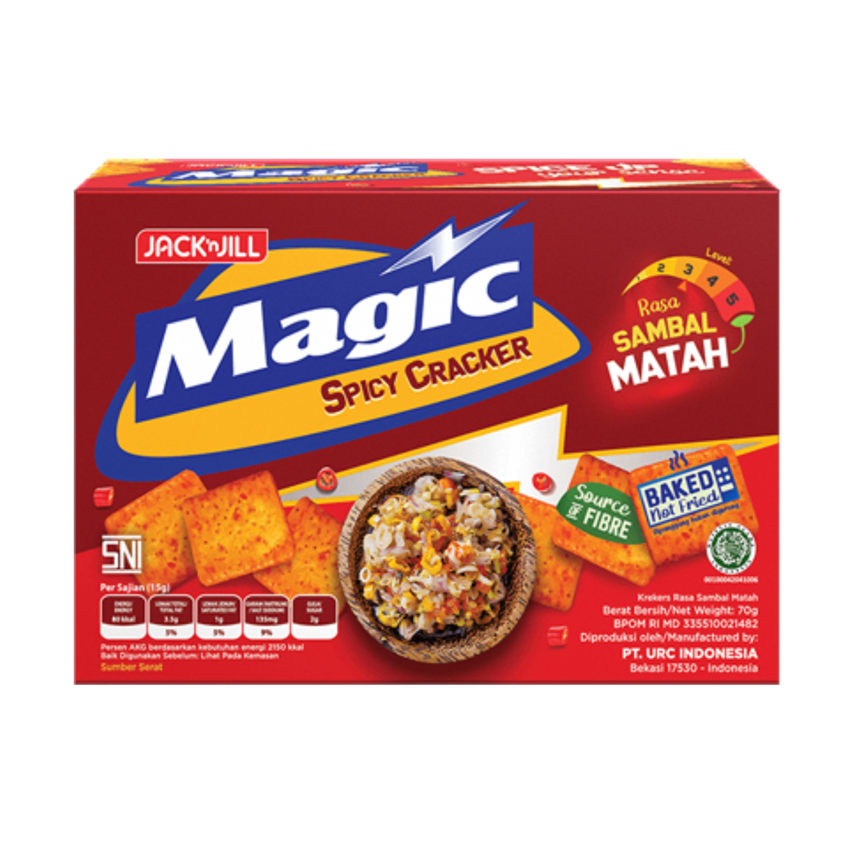 Jack & Jill Magic Spicy Cracker Sambal Matah 70g