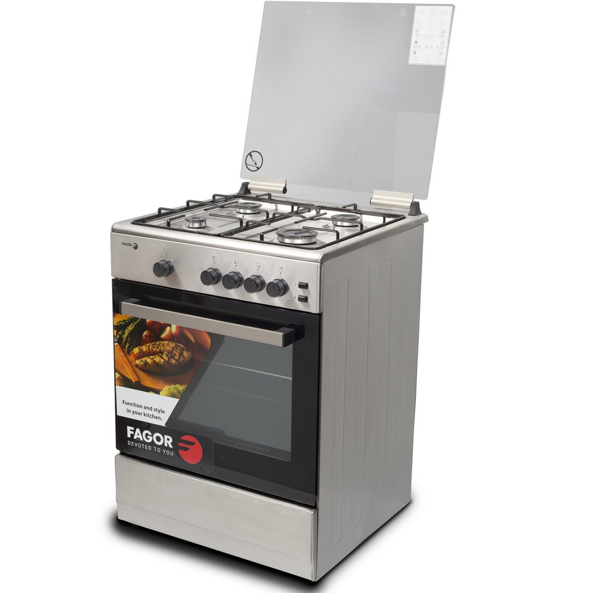 Fagor Cooking Range, 60x60 cm, 4 Burner, Stainless Steel, 4CFM64GXA
