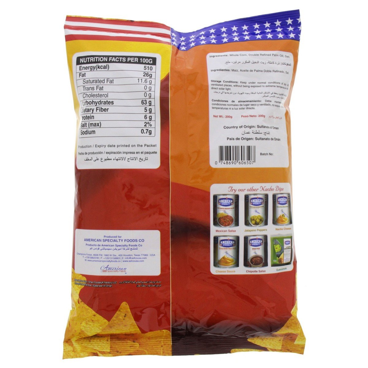 American Specialty Corn Tortilla Chips 200 g