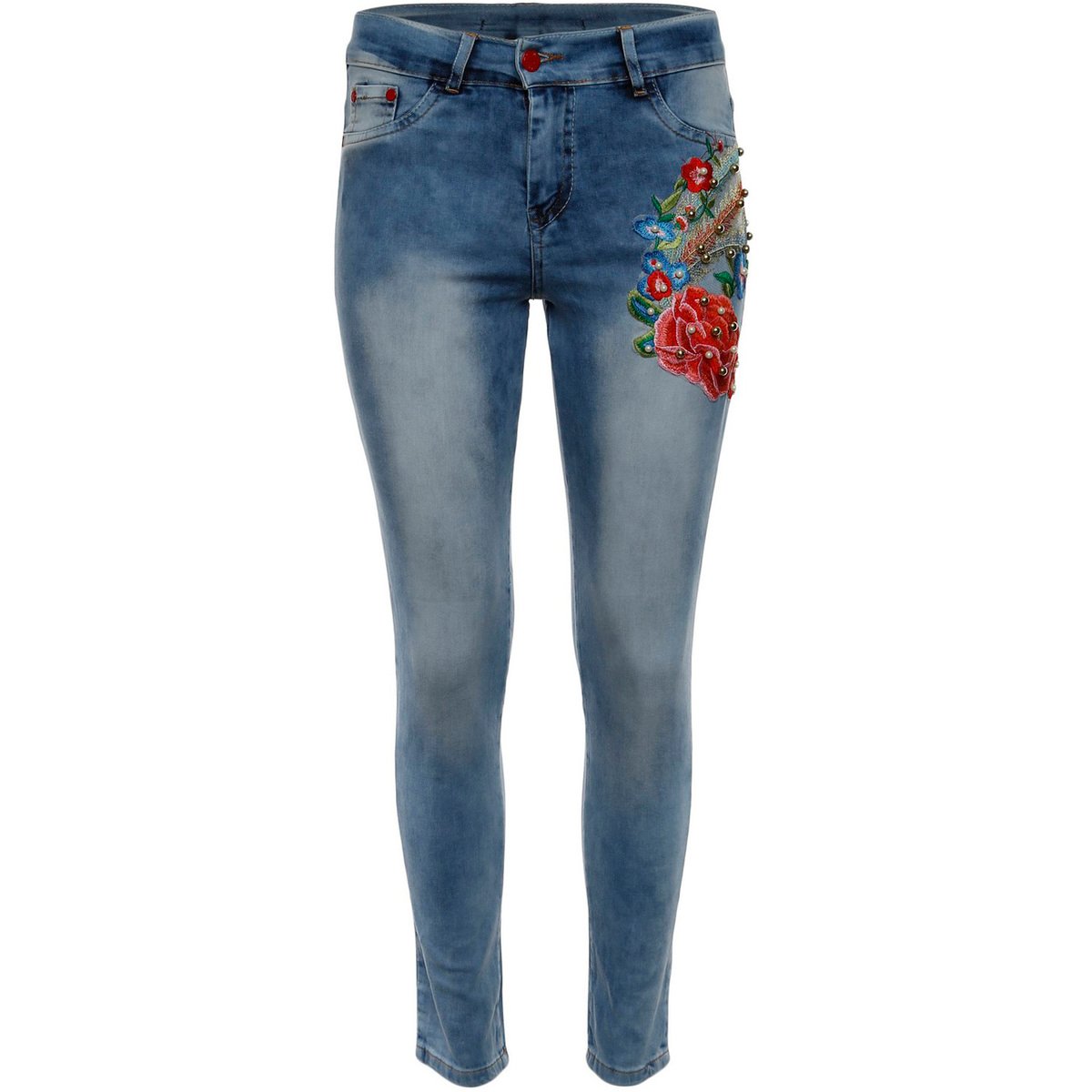 De Backers Women's Embroidered Jeans 0011079 Online at Best Price ...