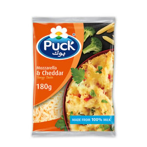 Puck Cheese Mozzarella & Cheddar Shredded Mix 180g