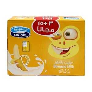 Saudia Flavoured Milk Banana 200ml 15+3