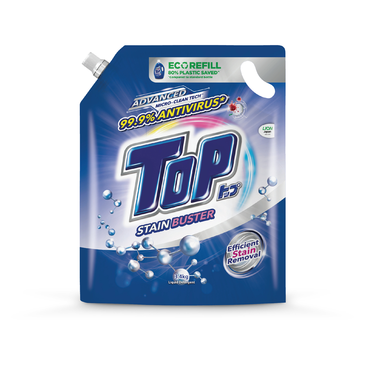 Top Advanced Micro Clean Tech Refill Stain Buster 3.4kg
