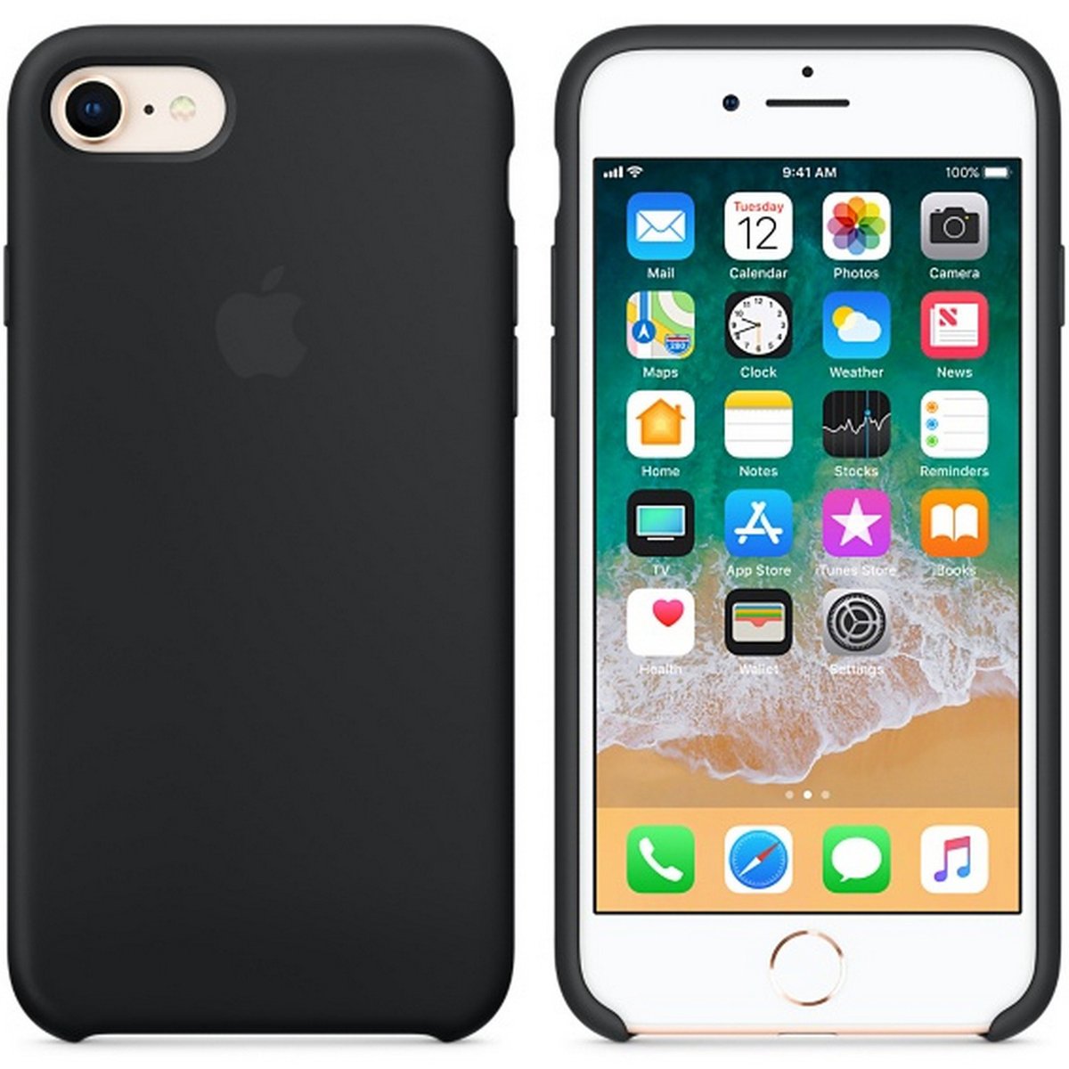 Apple iPhone 8 Silicone Case Black