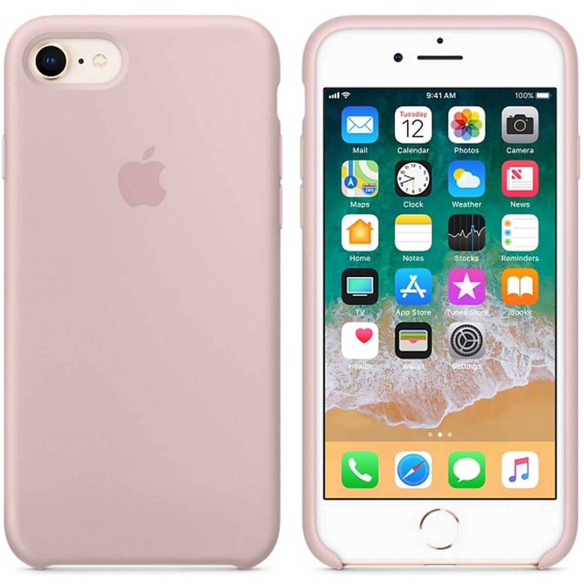 Apple iPhone 8 Silicone Case Pink Sand