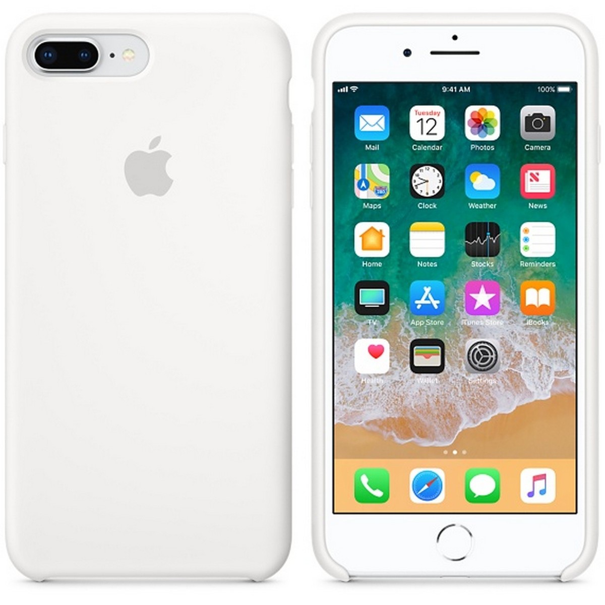 Apple iPhone 8 Plus Silicone Case White