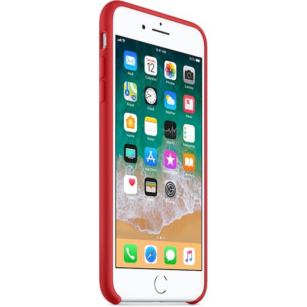 Apple iPhone 8 Plus Silicone Case Red