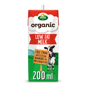Buy Arla Organic Milk Low Fat 200 ml Online at Best Price | UHT Milk | Lulu UAE in Kuwait