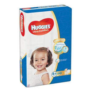 Huggies Ultra Comfort Diapers 4+ XL 10-16kg 46pcs