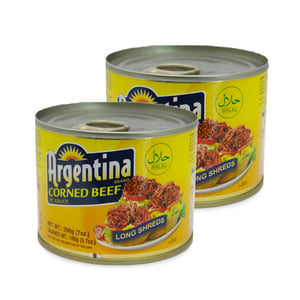 أرجنتينا كورند بيف في مرق ألياف لحم طويلة 2 × 200 جم
