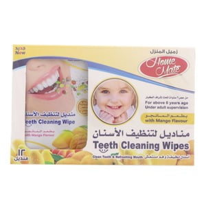 Home Mate Teeth Cleaning Wipes With Mango Flavour12Pcs