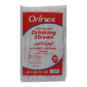 Orinex Paper Wrapped Drinking Straws 100pcs