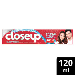 Closeup Triple Fresh Formula Gel Toothpaste Red Hot 120ml