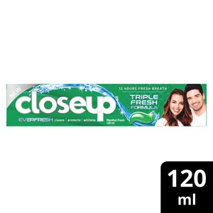 Closeup Triple Fresh Formula Gel Toothpaste Menthol Fresh 120ml