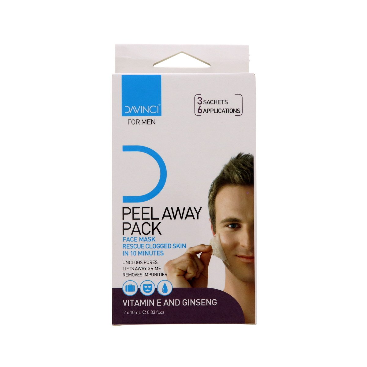 Davinci Peel Away Pack Face Mask 3 pcs