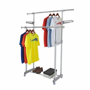 Home Style Cloth Hanger KT88B1038 Grey & Stainless Steel Color