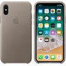 Apple iPhone X Leather  Case Taupe