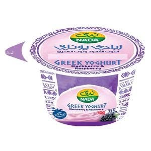 Buy Nada Greek Yoghurt Blackberry & Raspberry 160 g Online at Best Price | Flavoured Yoghurt | Lulu KSA in Saudi Arabia