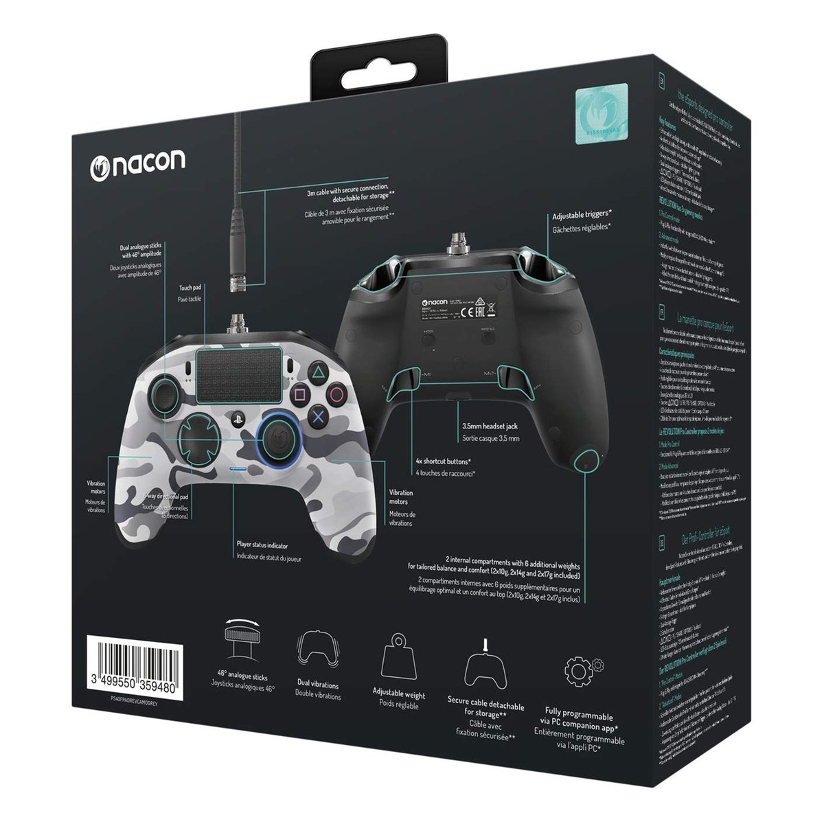 Nacon PS4 RevolutionPro  Controller Camo Grey