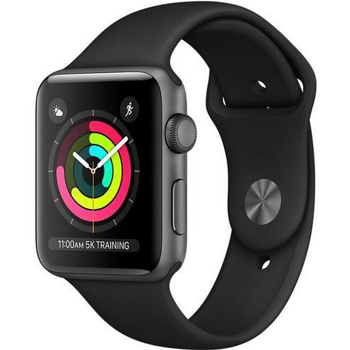 Apple Smart Watch 3 MQKV2 38mm Space Grey With Black Sport Band
