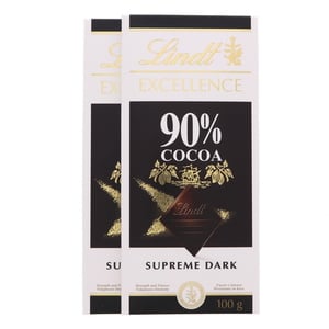 Lindt Excellence 90% Supreme Dark Chocolate 2 x 100 g
