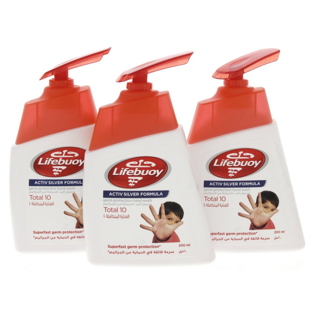 Lifebuoy Activ Silver Formula Germ Protection Hand Wash 3 x 200 ml