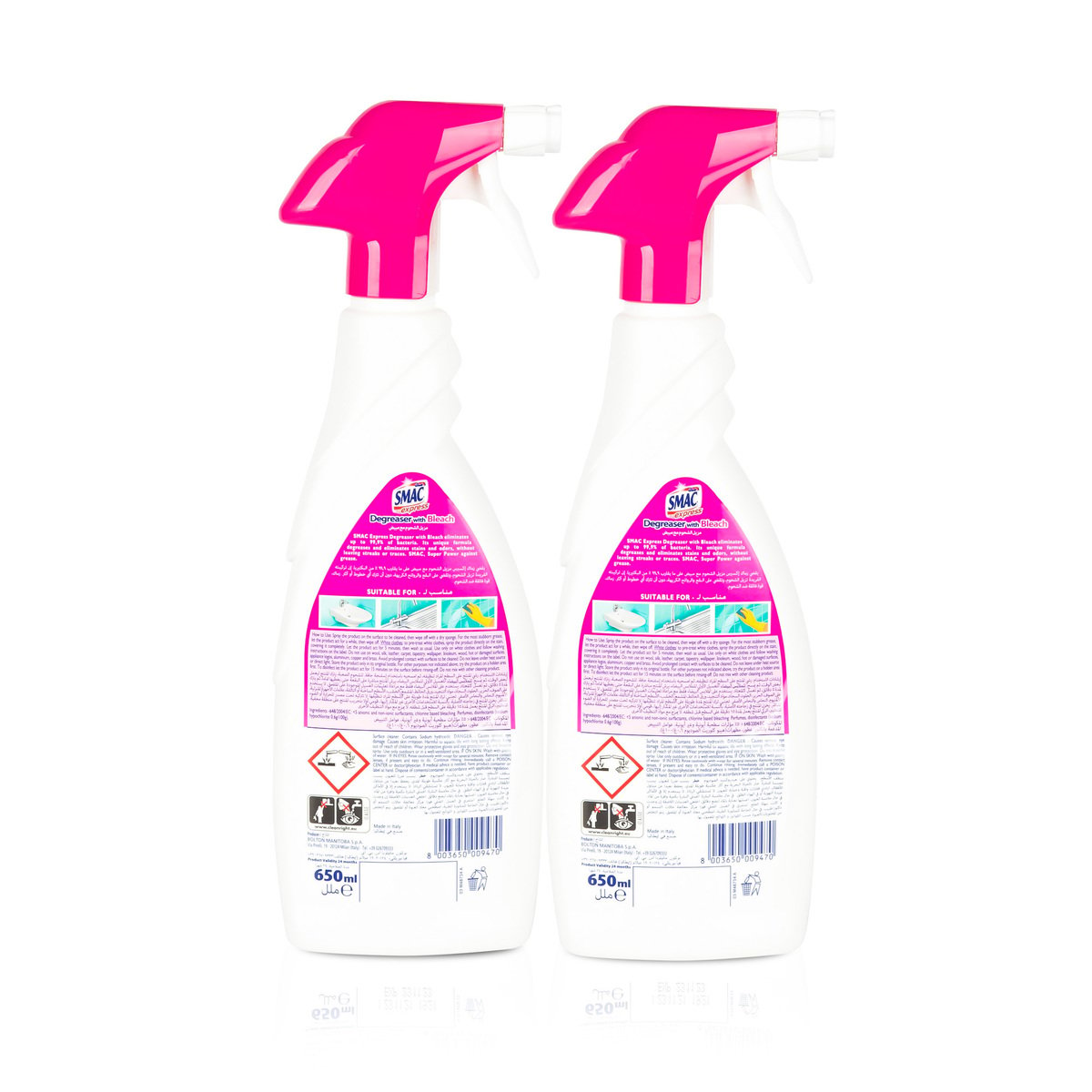 Smac Degreaser With Bleach Express 2 x 650 ml