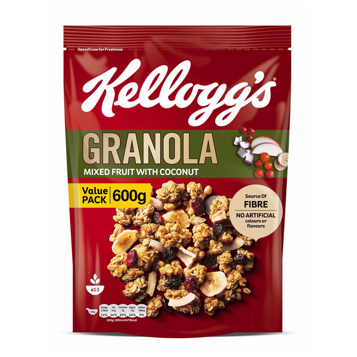 Kellogg's Granola Mixed Fruit with Coconut 600 g