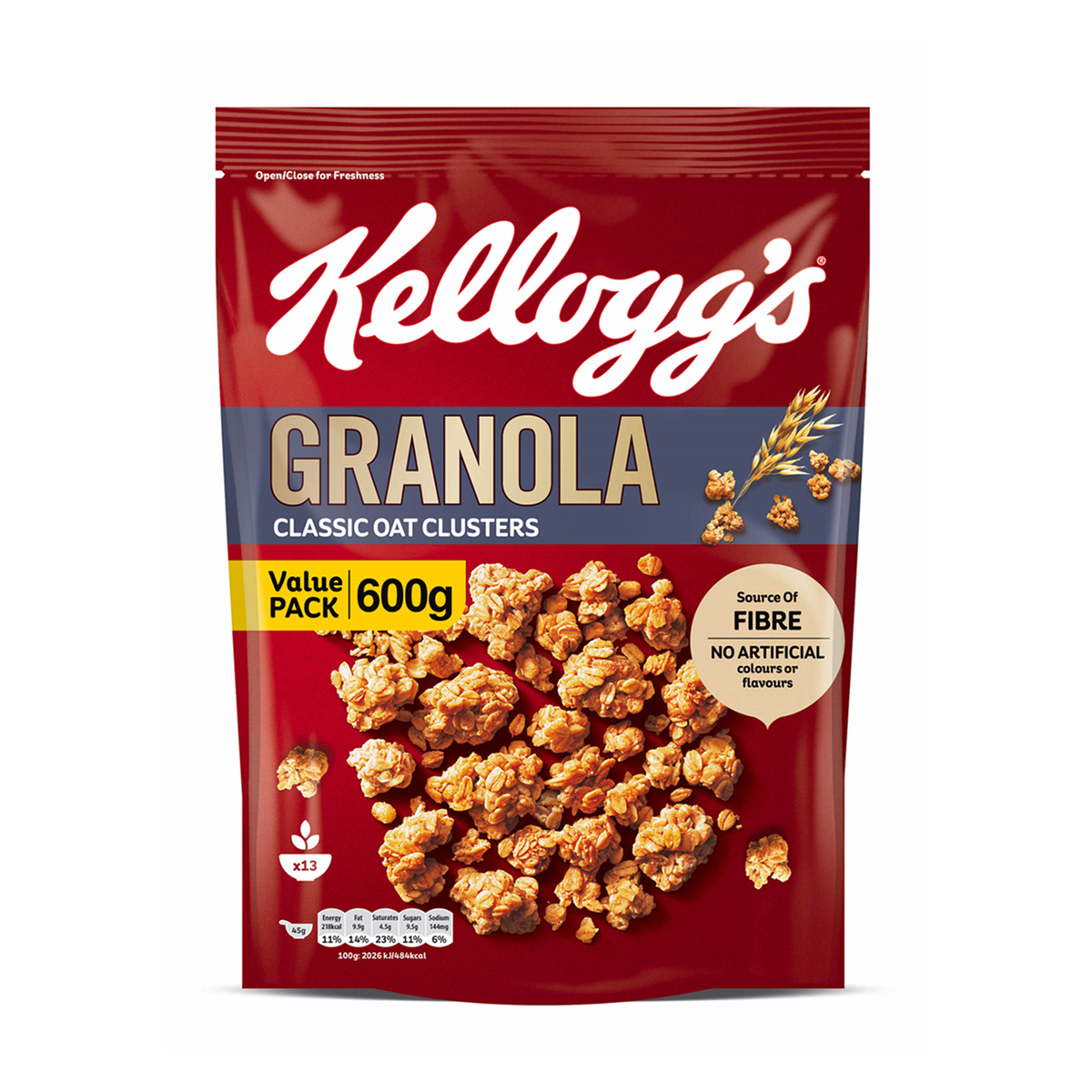 Kellogg's Granola Classic Oat Clusters 600g