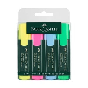 Faber-Castell Superflourescent Textliner 48, Pack Of 4, 154804