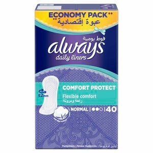 Always Daily Liners Comfort Protect Normal, 40 pcs