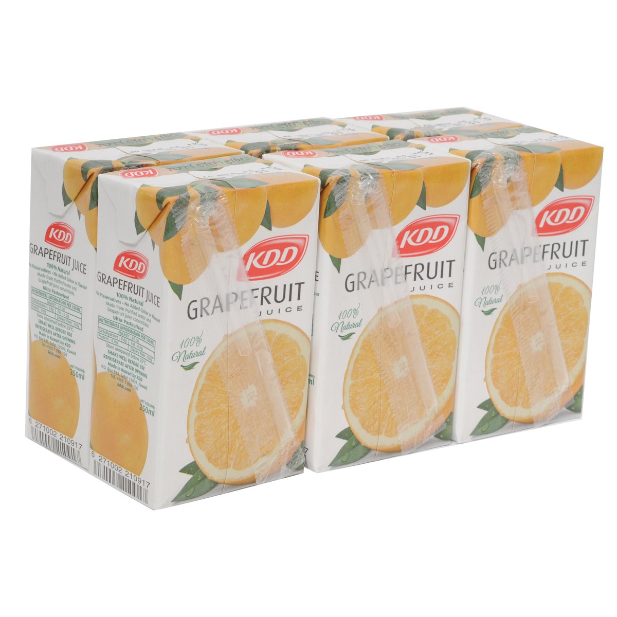 Buy KDD Grape Fruit Juice 250ml x 6 Pieces Online at Best Price | Fruit Drink Tetra | Lulu Kuwait in Saudi Arabia