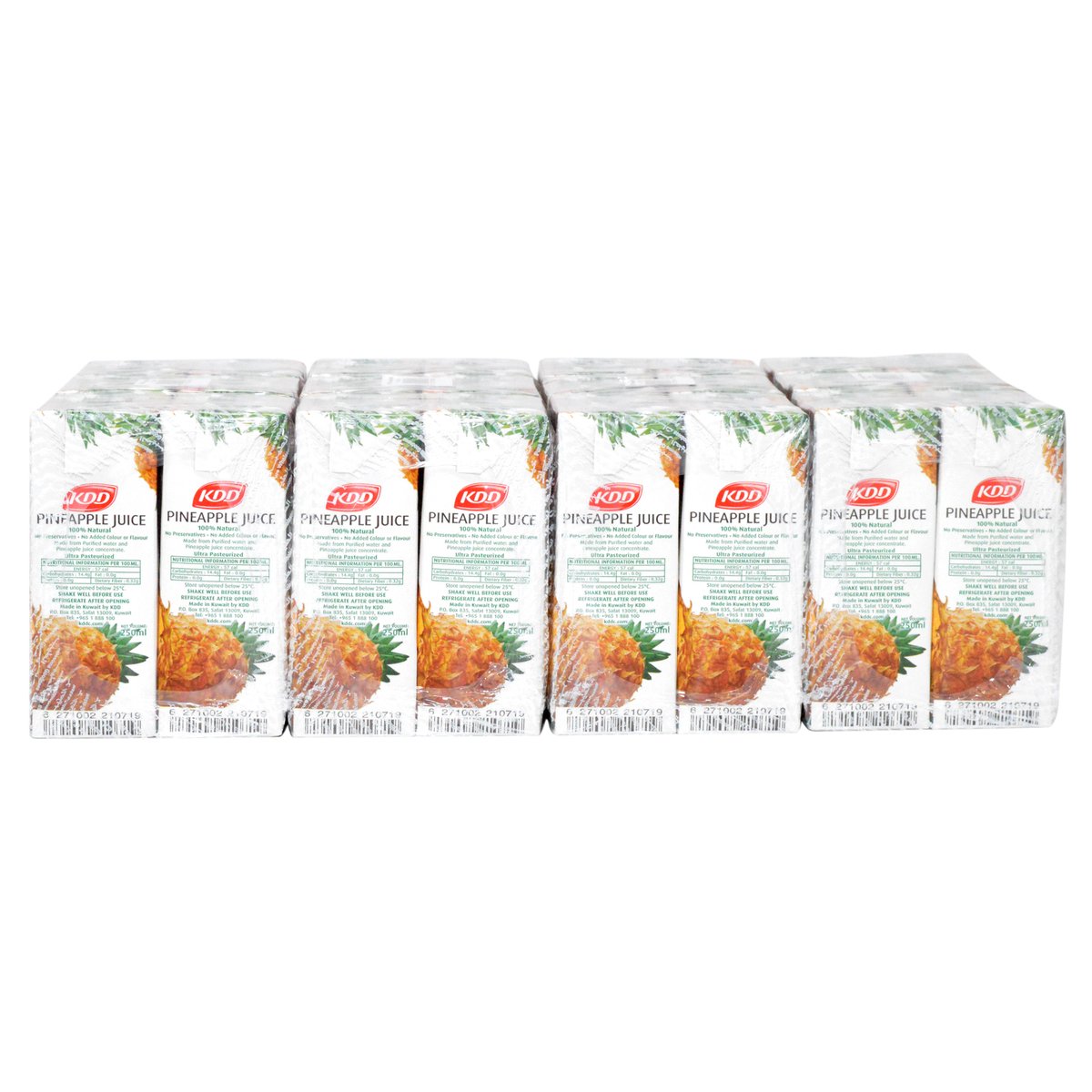 KDD Pineapple Juice 250 ml x 6 Pieces