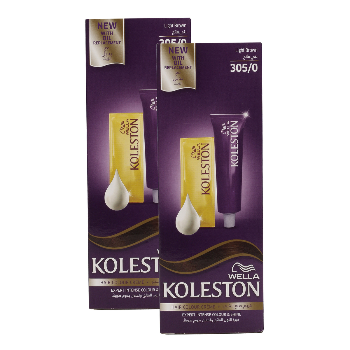 Koleston Light Brown Hair Colour Creme 305/0 Value Pack 2 x 50ml