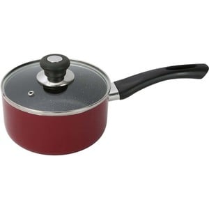 LuLu Black Marble Sauce Pan, 16 cm, Red, JNM-16
