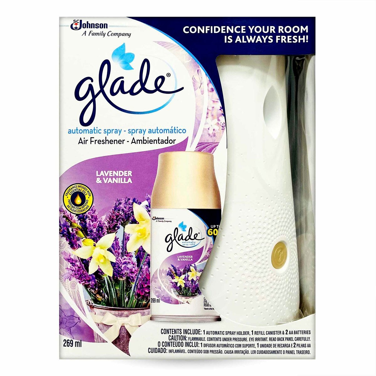 Glade Spray Automatique Air Freshener Starter Kit Relaxing Zen 269
