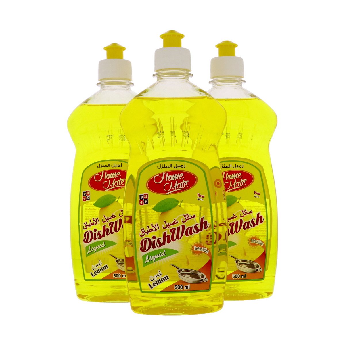 Home Mate Dish Wash Liquid Lemon 3 x 500ml