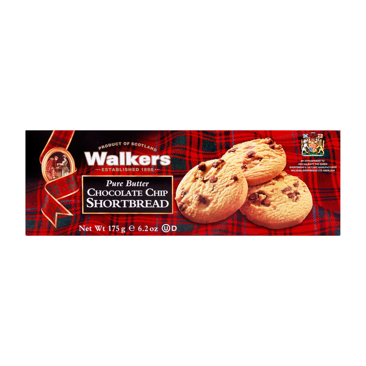 Walkers Pure Butter Chocolate Chip Shortbread 175 g