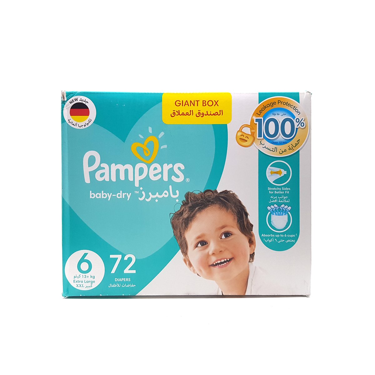 Pampers Baby-Dry Diapers No.6 Giant Box 13+kg 72pcs
